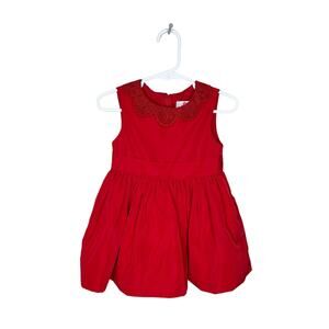 JASON WU NEIMAN MARCUS Baby Girl Red Bubble Hem Dress Size 18 Months